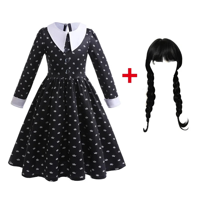 Costume déguisement de Mercredi pour fille