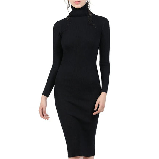 Robe longue noire hiver