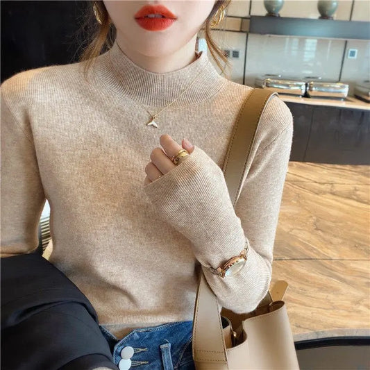 Woman Sweaters Women's Sweater Sweater Autumn Winter Turtleneck Slim Top Femme Chandails Pull Hiver